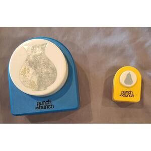 Punch Bunch Large 2" Vase and 3/4" Pear Paper Punch Scrapbooking Crafts